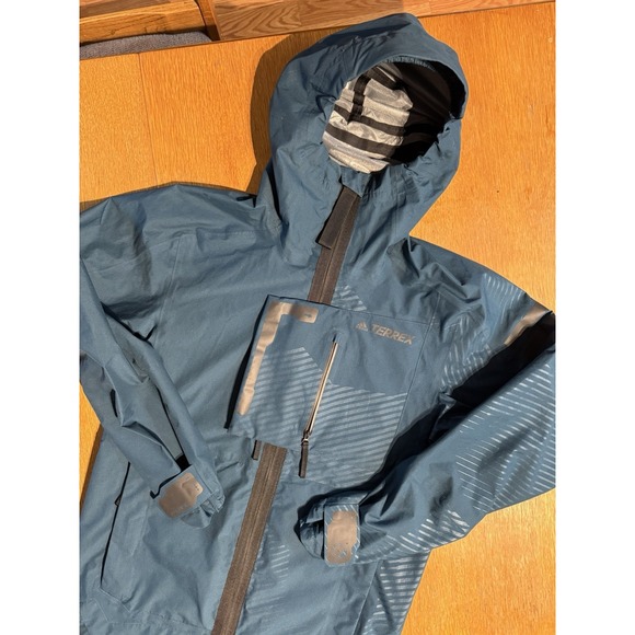 Adidas Terrex Xploric Rain.RDY Hiking Jacket Waterproof Men's S Green Outdoors - Picture 1 of 16